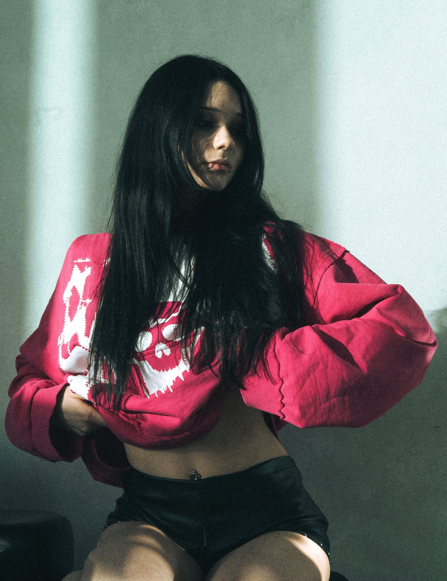 New Age Pink Spiked Hoodie