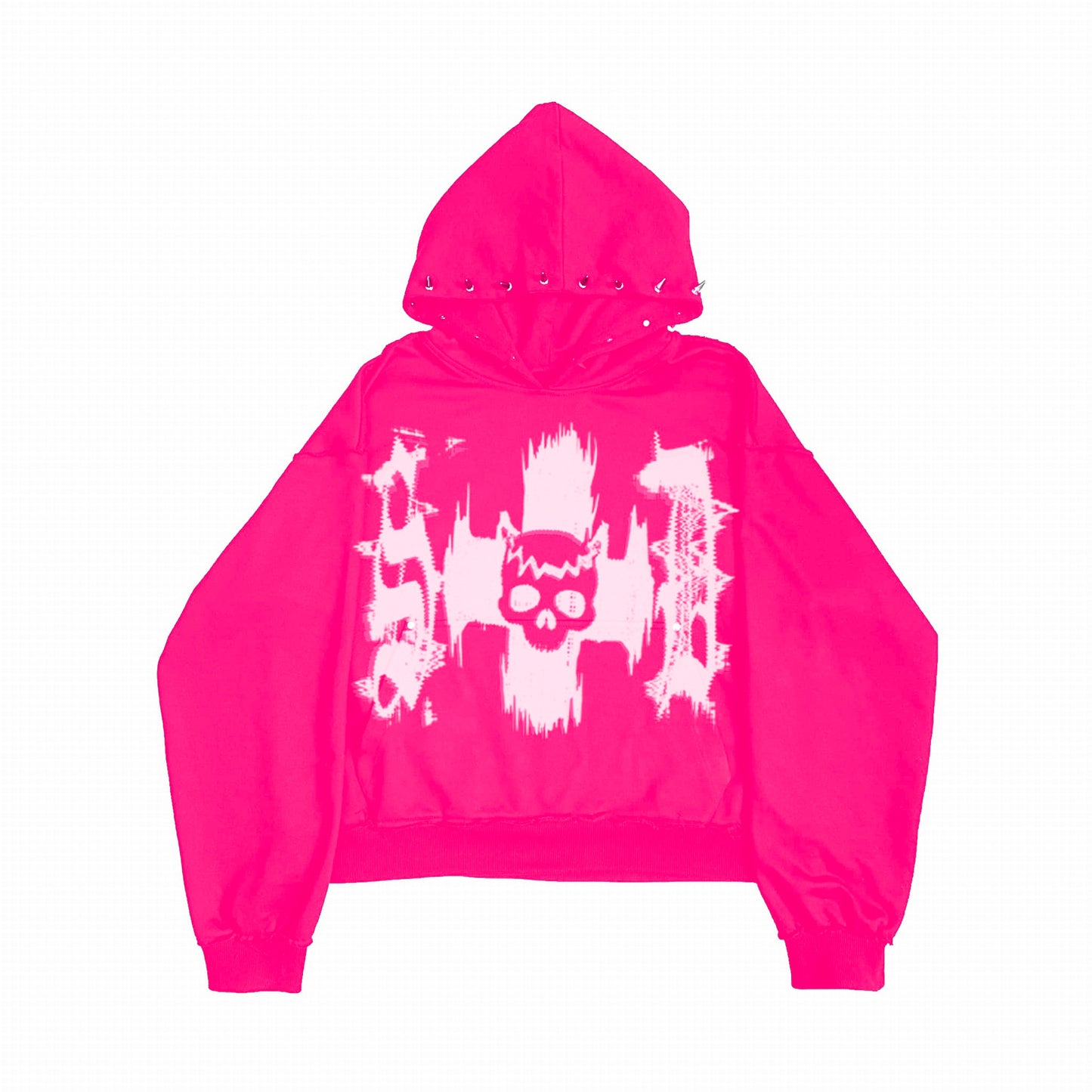 New Age Pink Spiked Hoodie