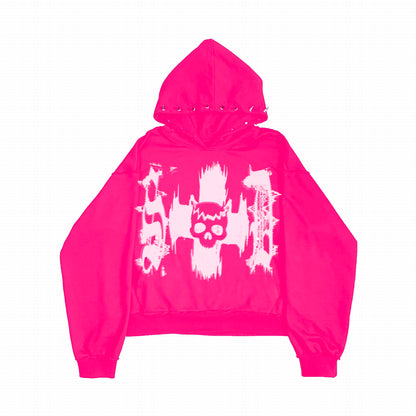 New Age Pink Spiked Hoodie